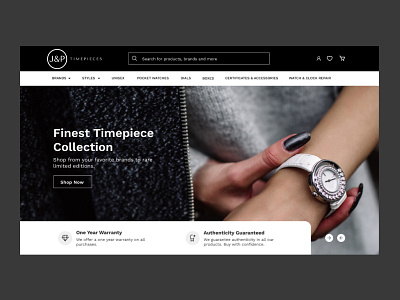 Time Pieces design ecommerce time ui ux watch web