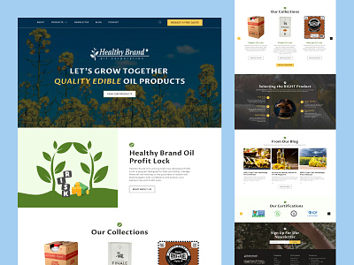 Healthy Brand Oil cooking oil ecommerce edible oil soyabean oil ui ux web