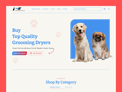 Dog Grooming design dog dog care dog grooming dog hair dog products ui ux web