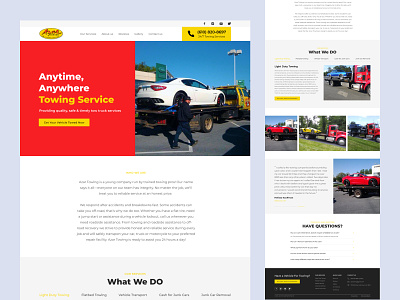 Azar Towing tow tow truck towing ui ux vehicle towing web