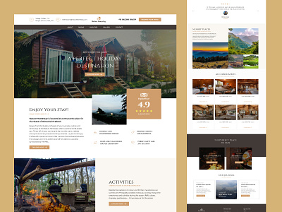 Nature Home Stay design holiday homestay nature staycation ui ux web