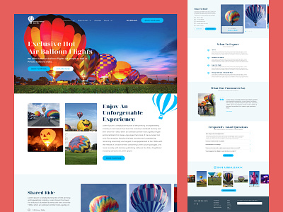 Hot Air Balloon balloon design ecommerce hot air balloon hot air ride ui ux web