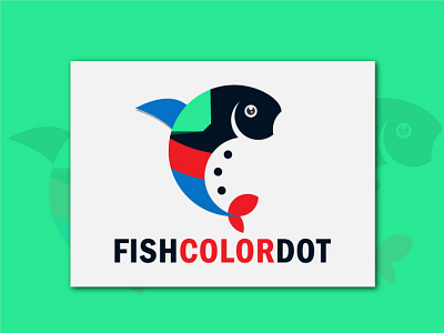 Fish color dot logo