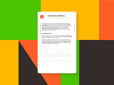 Terms of Service - Daily UI 89