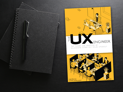 The UX Engineer book cover design book cover mockup