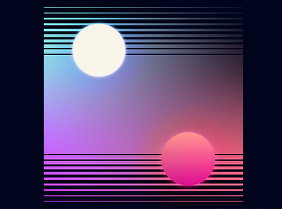 Binary Synthset binary sunset illustrator logo retro retro design retrowave synthwave