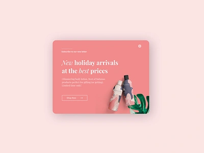 Pop up - Daily UI #016 beauty dailyui dailyui016 minimal popup ui uidesign userexperience ux webdesign