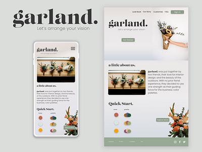 Garland. adobexd branding design follow graphic design illustration logo shapes typography ui