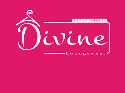 DIVINE LOUNGEWEAR™ logo design​​​​​​​ Premium Collection branding design divine divine loungewear famebromedia fashion icon illustration illustrator logo minimal typography ux vector