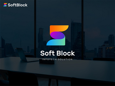 Logo Design For Infotech Company "SoftBlock" Infotech Solution indian logo designer