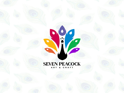 Logo Designing of Art & Craft Store Seven Peacock