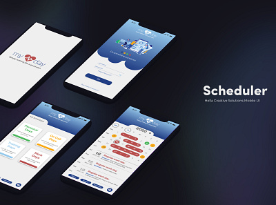 Scheduler app branding design logo mobile ui ui ux