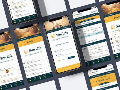 Sunlife Financial App app branding design logo mobile ui ui ux