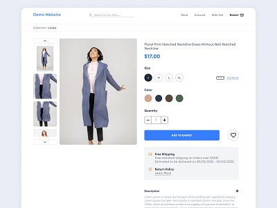 Product Details Page design product product details page shopify ui website
