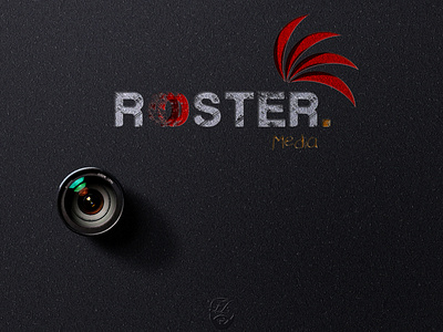 rooster media logo design