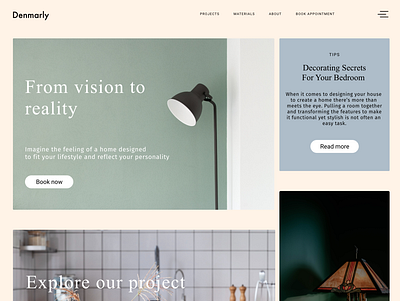 Denmarly - Interior Design Company Landing Page