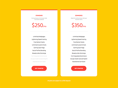 breadcrumbs Pricing Page breadcrumbs features pricing page tiers web design yellow