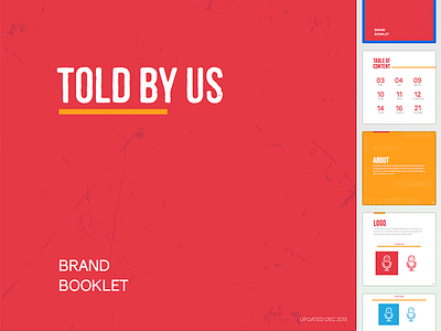Told By Us Brand Booklet brand guideline logo tbu