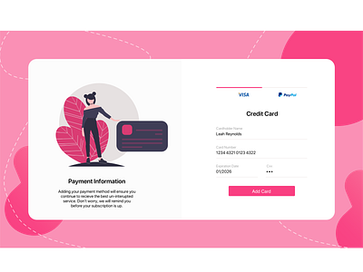 UI Challenge 002 - CreditCard challenge dailyui design illustration ui