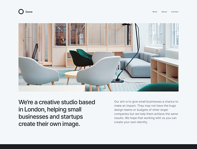 Creative studio - Website mockup agency design minimal minimalist ui web design webflow website