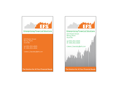 Enterprising Financial Solutions Business Cards graphic design print