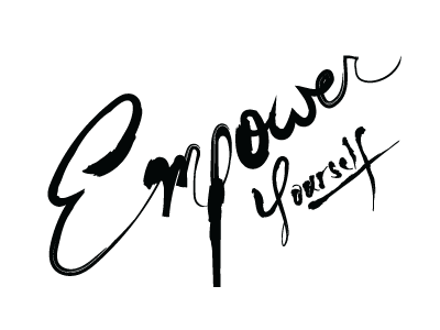 Empower Yourself motivational poster print script