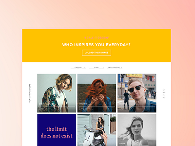 Inspire color grid inspire interface minimal photography refined ui