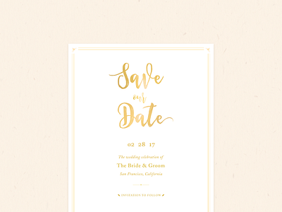 Save our Date illustrator invitation ornaments typography wedding