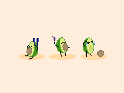 Many Feelings art avocado cartoon character design food illustration theme park visual