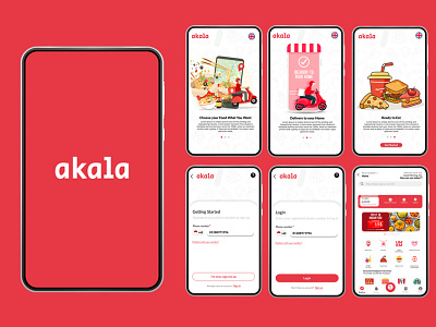 akala food order app ui app design branding food order app graphic design ui ui app ui food app
