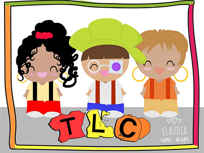 Cute TLC 90s illustrations tlc vector