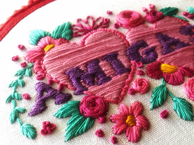 AMIGAS embroidery