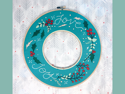 Holiday Embroidery Wreath!