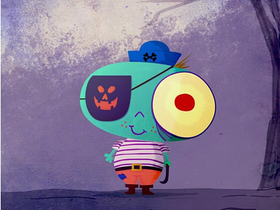 Illustrate this spook little pirate guy!