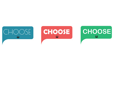Choose app branding flat icon logo typography ui ux vector web