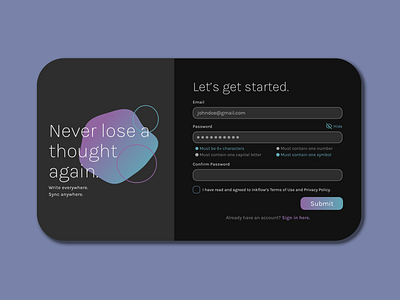 Daily UI #1: Sign Up Page dailyui sign up sign up page ui
