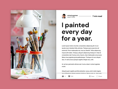 Daily UI #35: Blog Post