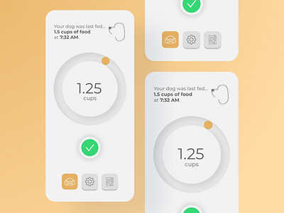 Neumorphic Dog Feeding App dog dog feeding neumorphic neumorphism pet ui ux