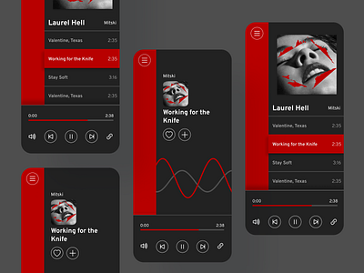 Daily UI #9 - Music Player dailyui mitski music music player ui ux