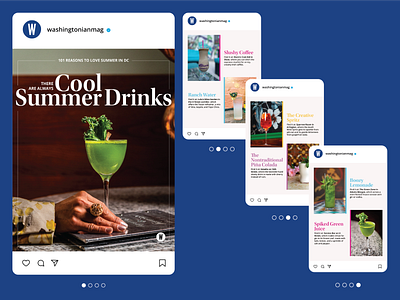 Washingtonian Feature Social Design: Reasons to Love Summer (1) editorial graphic design instagram post social media