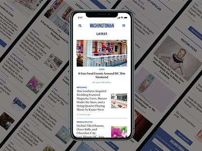 Washingtonian Mobile Homepage Refresh design editorial mobile mobile ui mobile web design ui ux ux research web design