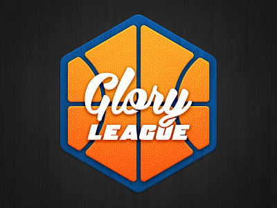 Glory League Identity basketball branding court gloryleague hexagon identity logo wood