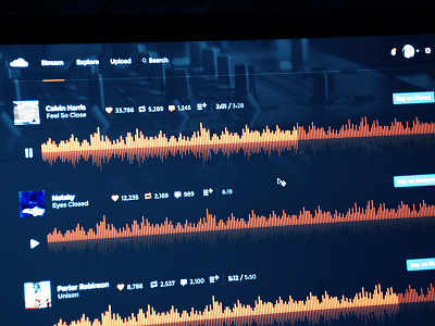 Imagining SoundCloud calvin harris icon music redesign soundcloud ui waveform web web design