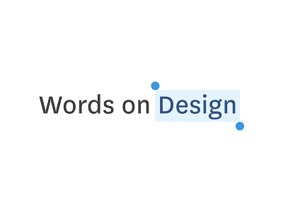 Words on Design branding logo web design words on design
