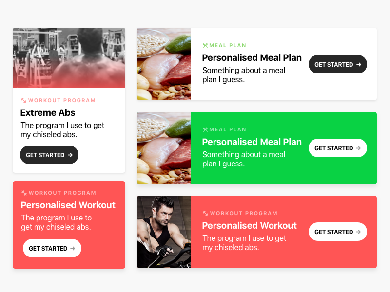 Fitness UI exploration fitness responsive desktop mobile sketch ui design web card ui