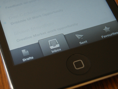 Mail App app bar drafts favorites grey inbox mail sent tab texture ui