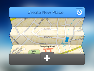 Create New Place app concept create new place interaction ios iphone map nathan walker pinch ui