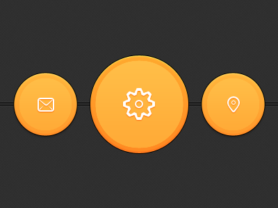 Conceptual Navigation chalk icons circles concept icons navigation orange ui web
