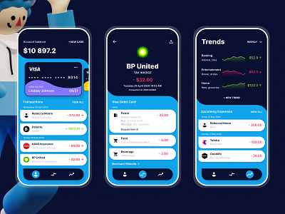 Transactions & Trends [2020] app design ui ux