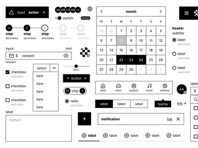 Headstart UI - The complete application wireframe kit